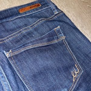 Express Skinny Mid Rise Jeans Womens Size 8 Blue Dark Wash Stretch